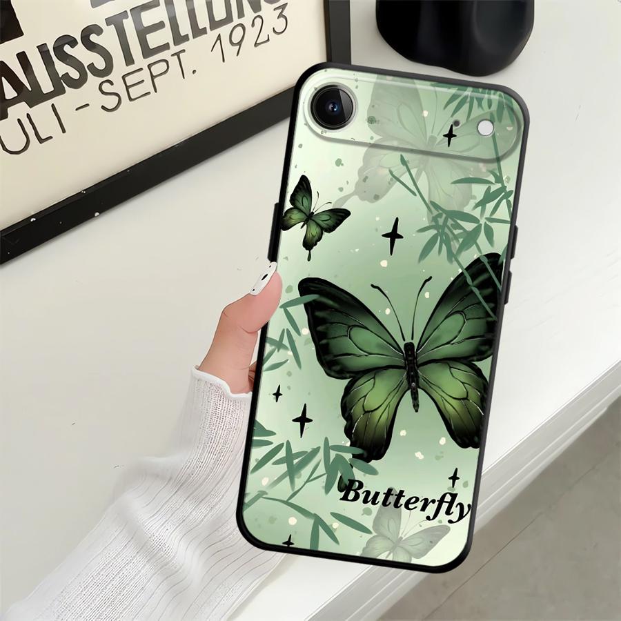 Creative Cartoon Butterfly Funda Phone Cover Case for Apple iPhone 17 Pro Max 15 Pro 7 8 14 11 13 16 12 Air XR XS MAX