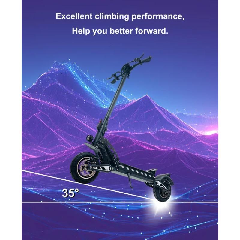 DT10 E-Scooters Peak 1400W Motor 48V 15.6AH  Battery Dual Suspension Electric Scooter 10-Inch Tire Fold Off-Road Scooters Electric