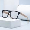 European and American style large frame wood grain retro reading glasses for men and women without face spring temple reading glasses LHJ