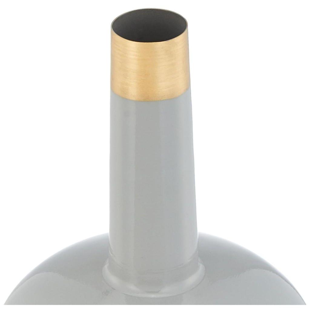 Flower Vase with Rust-Resistant Coating | Stylish and Easy-to-Clean Finish | Compact Design for Modern Decor | Gourd Vase - Grey