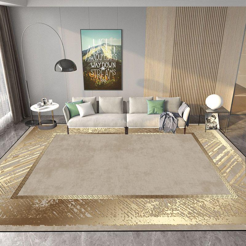 Modern Living Room Carpets Luxury Golden Decoration Carpet Hall Sofa Area Large Rug Bedroom Cloakroom Home Soft Mat Customizable