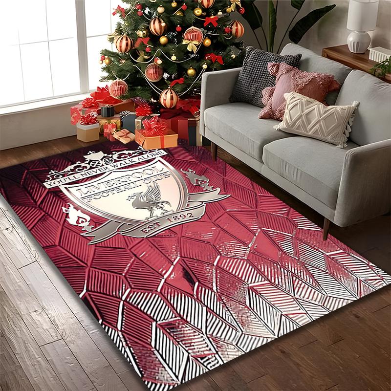 Liverpool FC Carpet, Non-slip Office Chair Rug, Digital Print Home Area Rug, Unique Festival Decorations