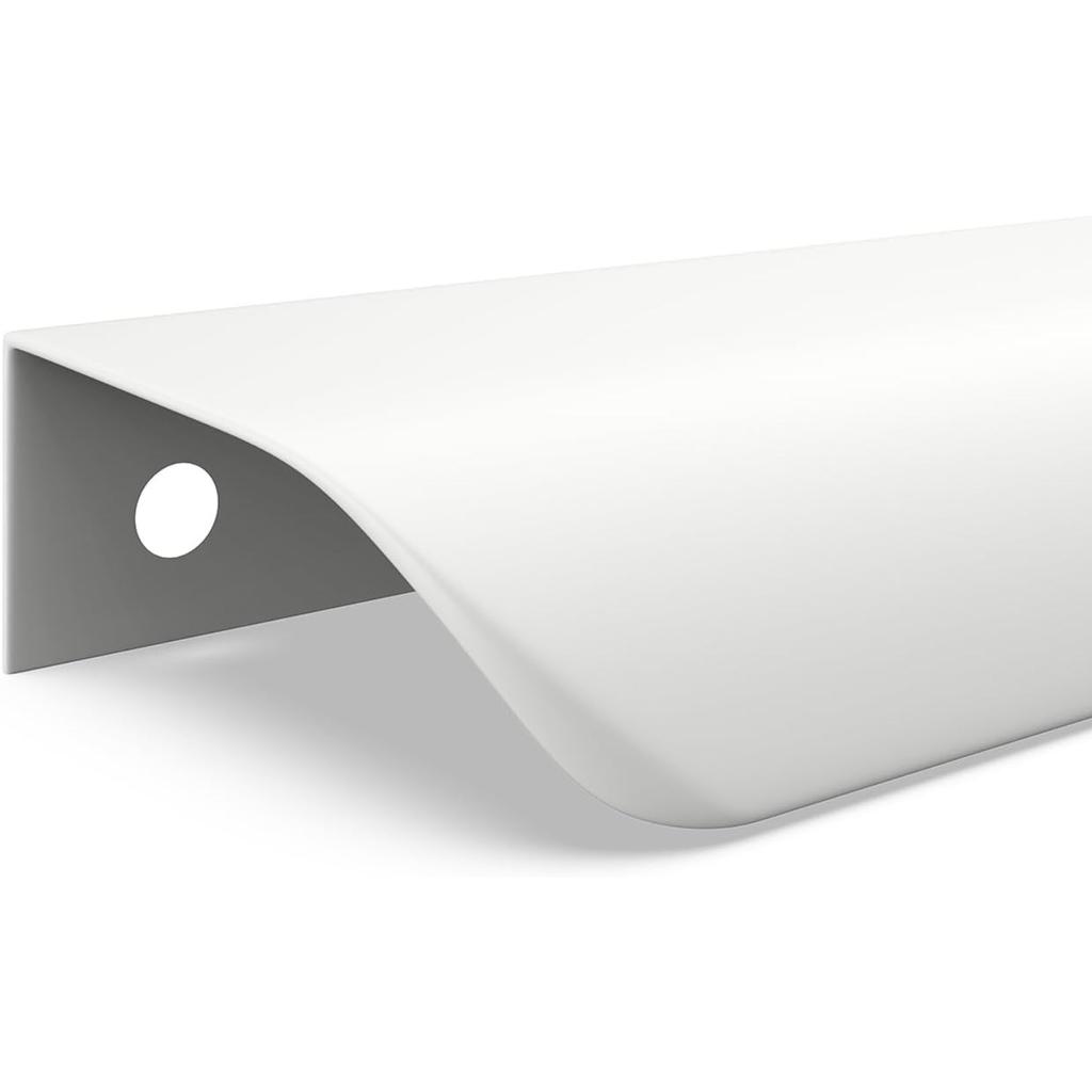 2-5Pack Kitchen Cabinet Handles White Finger Pulls for Cabinets Edge Pulls Kitchen Hardware for Dresser Drawers,Aluminum Alloy