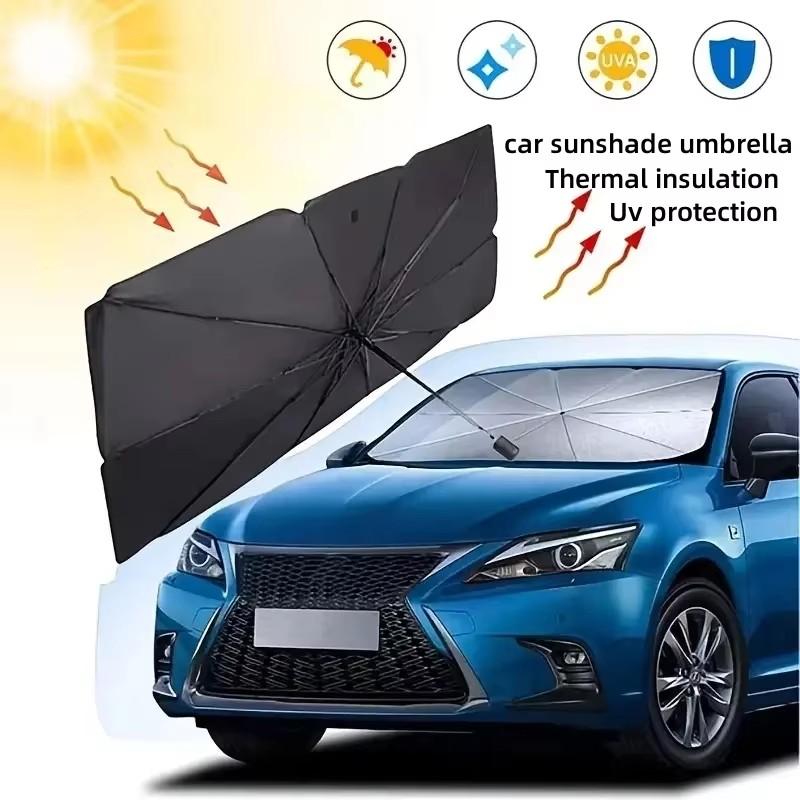 Car Sunshade Foldable Windshield Sunshade Curtain Car Front Window Universal Windshield Car Accessory Summer Sunshade