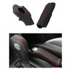 Red Gear Shift Hand 2PCS Leather Fit For Ford Focus AT 2012-2018 Handbrake Trim