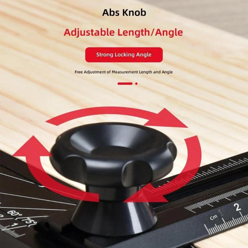Aluminum T Square For Woodworking With Automatic Locking Feature And Multiple Angles Measurement Tool Precisions Ruler