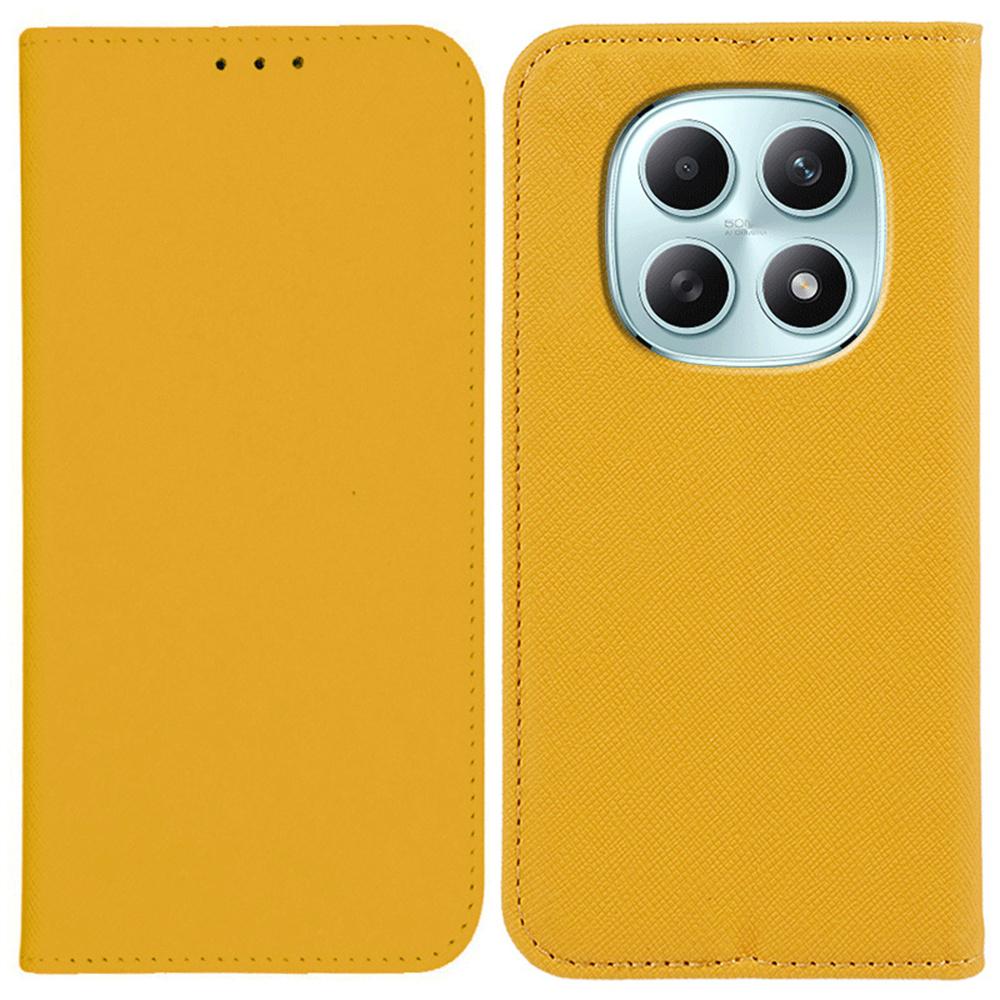 For Xiaomi Poco M8 5G/Redmi Note 15 5G (Global)/15 4G (Global) Case Cross Texture Leather Phone Cover Hidden Magnetic