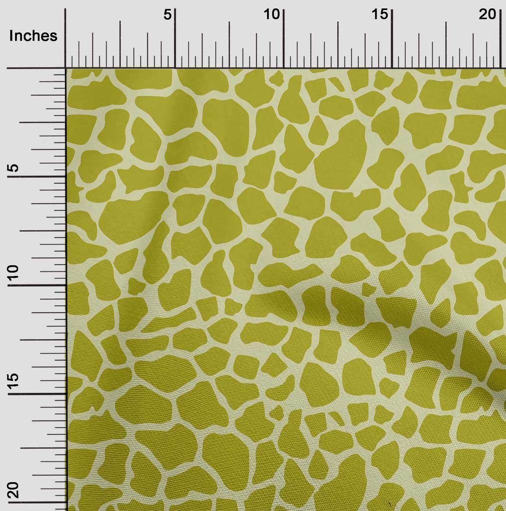 oneOone Cotton Flex Lime Green Fabric Giraffe Animal Skin Sewing Fabric By The Yard Printed Diy Clothing Sewing Supplies 40 Inch