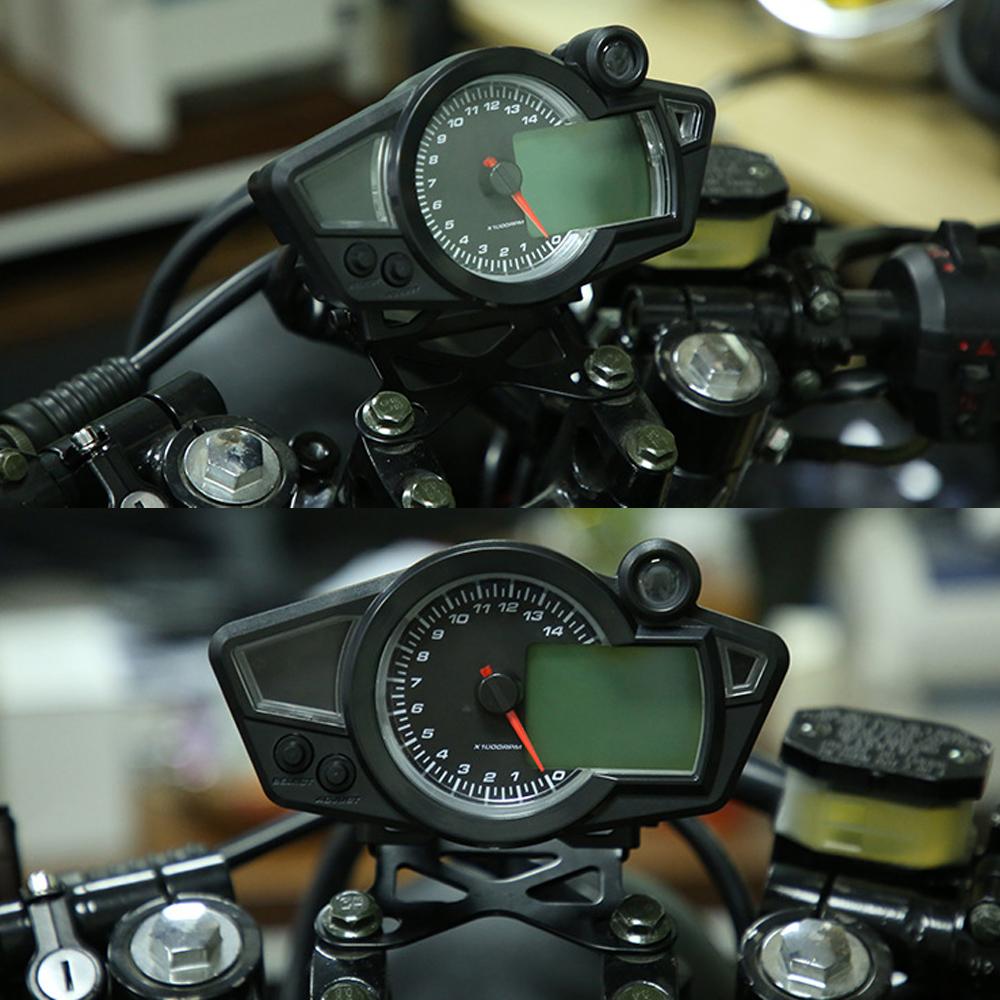 Universal LCD Digital Motorcycle Odometer Speedometer Tachometer Meter Motorbike Moto Dashboard 12V 0-14000 RPM