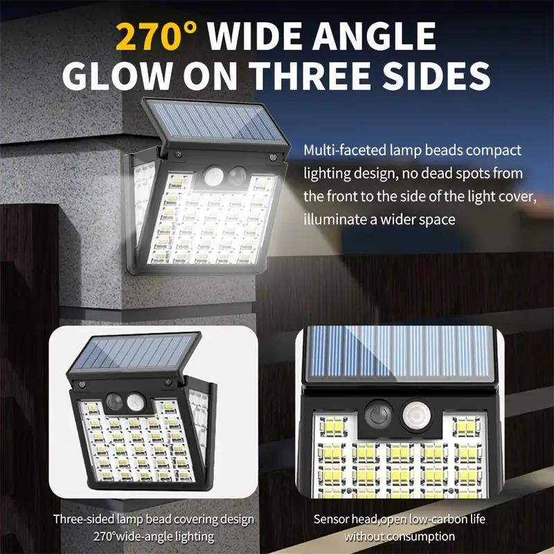 2/4/6PCS Solar Wall Lamp Outdoor Motion Sensors Lights Garden Decoration Waterproof Solar Security Street Lamp for Garage Fence