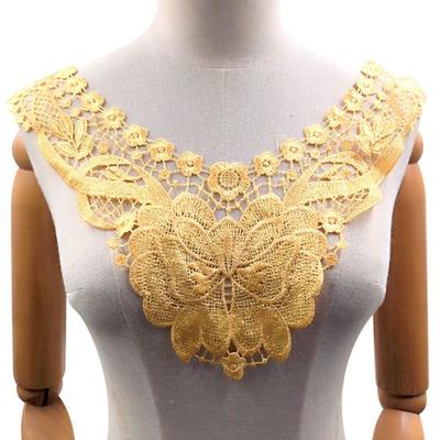 Kadın Dantel Yaka İçi Boş Çiçek İşlemeli Kenar Aplike Renkli Dantel Yaka DIY Dikiş Gelinlik Cadılar Bayramı Cosplay