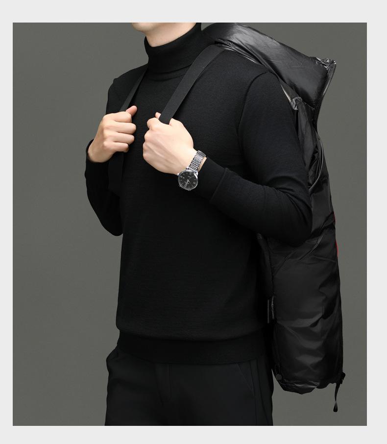 Black Gold Graphene Goose Down Jacket - Autumn/Winter Hooded Casual Fashion Outerwear