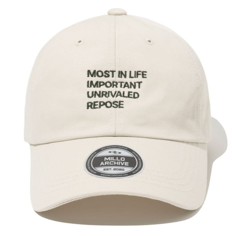 

Millo Archive Repose Signature Ball Cap [Light Beige] FREE