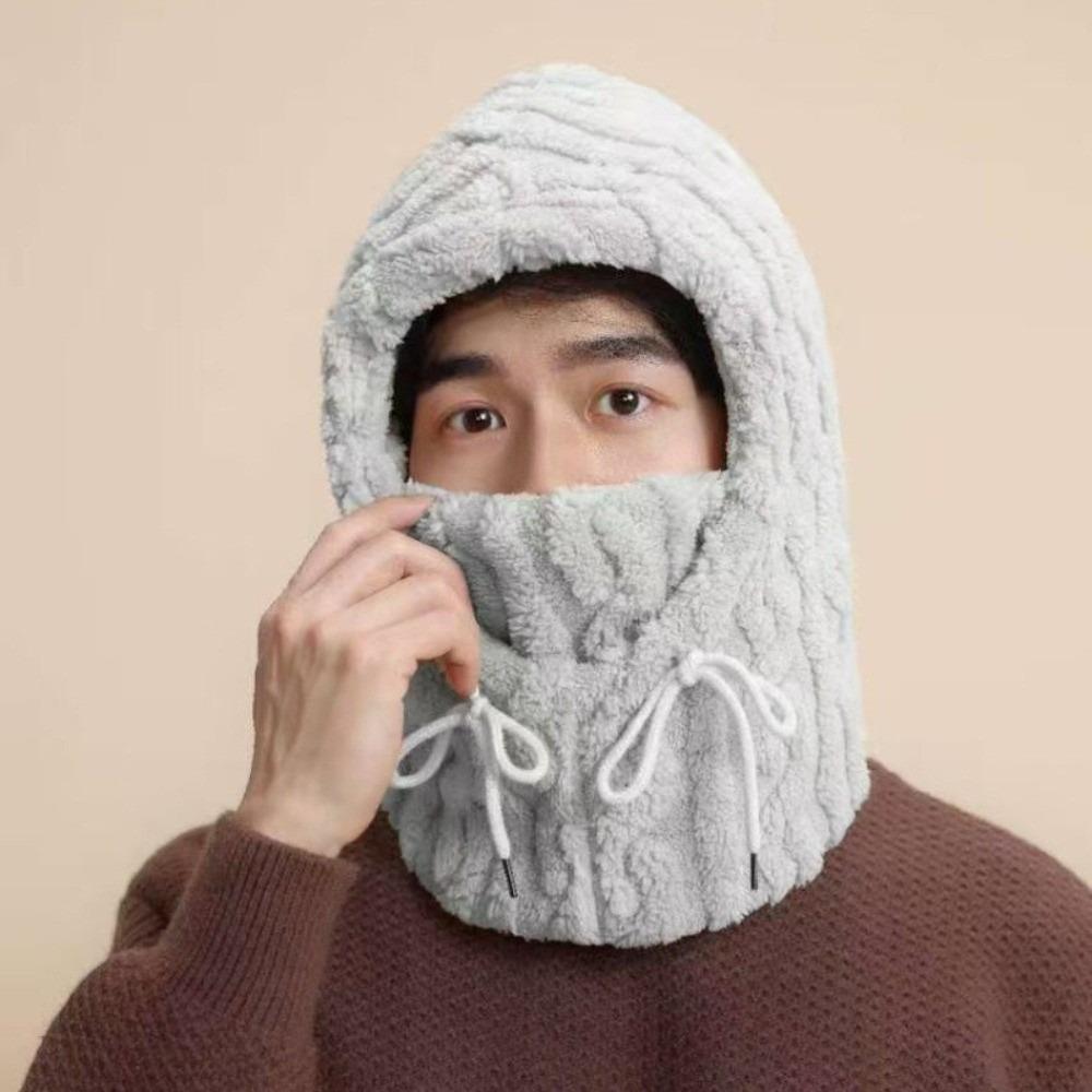 

Coldproof Pullover Cap Warm Neck Warmer New Beanie Hat Unisex сірий