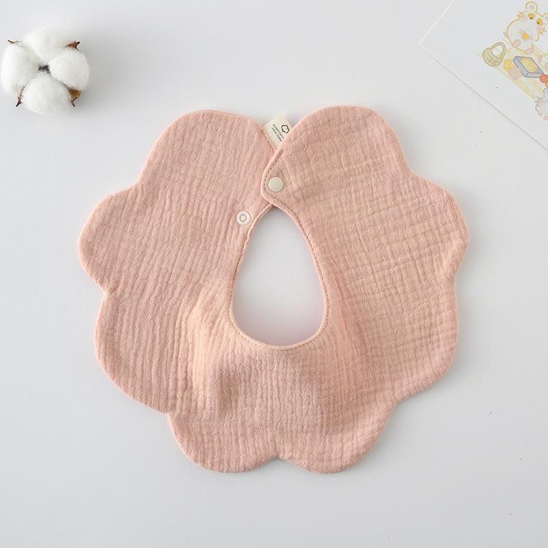 Śliniak dla niemowląt z czystej bawełny w stylu koreańskim, jednolity kolor, dwustronny, zapobiegający ulewaniu, Klasa A