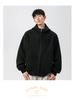 Men's Retro Patchwork Hooded Sweatshirt, 320g, Spring/Autumn Casual Loose Jacket