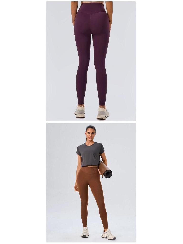 Cross-High Waist Women's Yoga Pants - Hip Lifting, Body Shaping, Pilates Fitness Leggings.