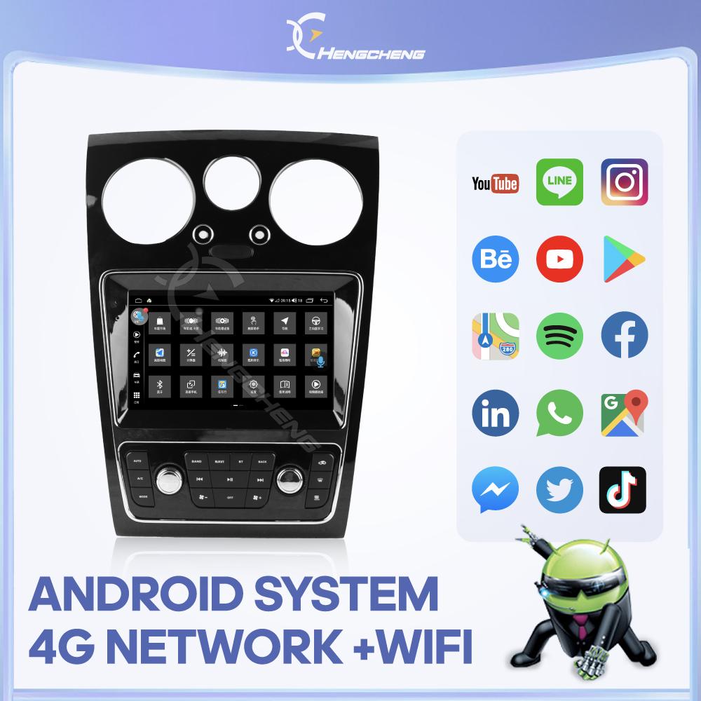 9 Inch Android12 MediaCarPlayer For Bentley Flying Spur/Continental 2005-2012 GPS Navigation 8Core 8+256G CarPlay 4G 360Camera