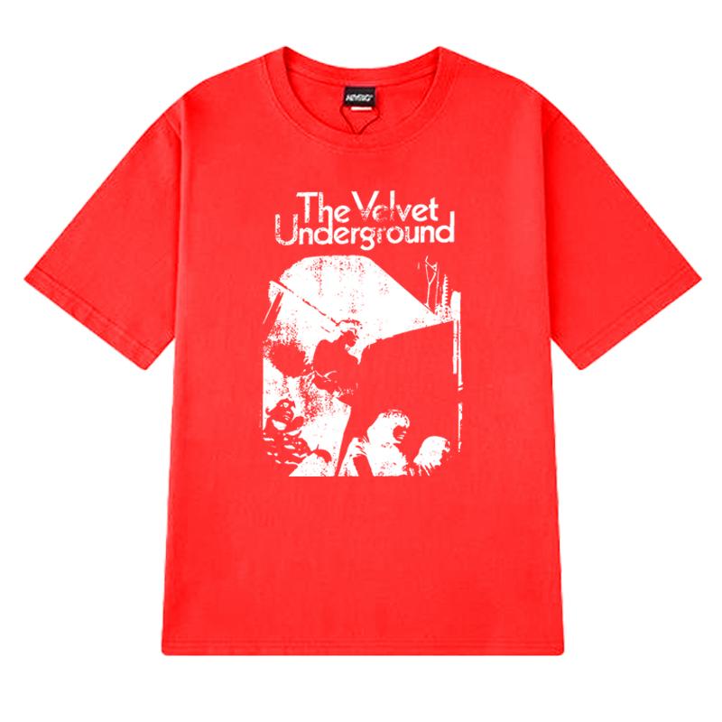 Vintage The Velvet Underground Hip Hop Rock Streetwear T Shirt Men Women Trend Oversized Short Sleeve T-shirts Unisex Cotton Top