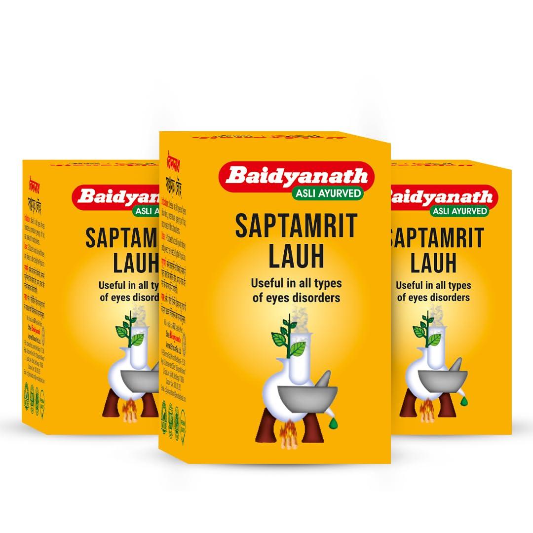 

Baidyanath Saptamrit Lauh Ayurvedic Herbal Tablets For Eye Ear Nose Throat Wellness And Hair Pigmentation Support 40 Tablets X Pack Of 3