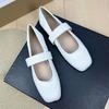 Fashion Flat Shoes for Women Retro Square Toe Shallow Mouth New Summer Ballet Mary Jane Shoes Plus Size Casual Women's Shoes 42 43