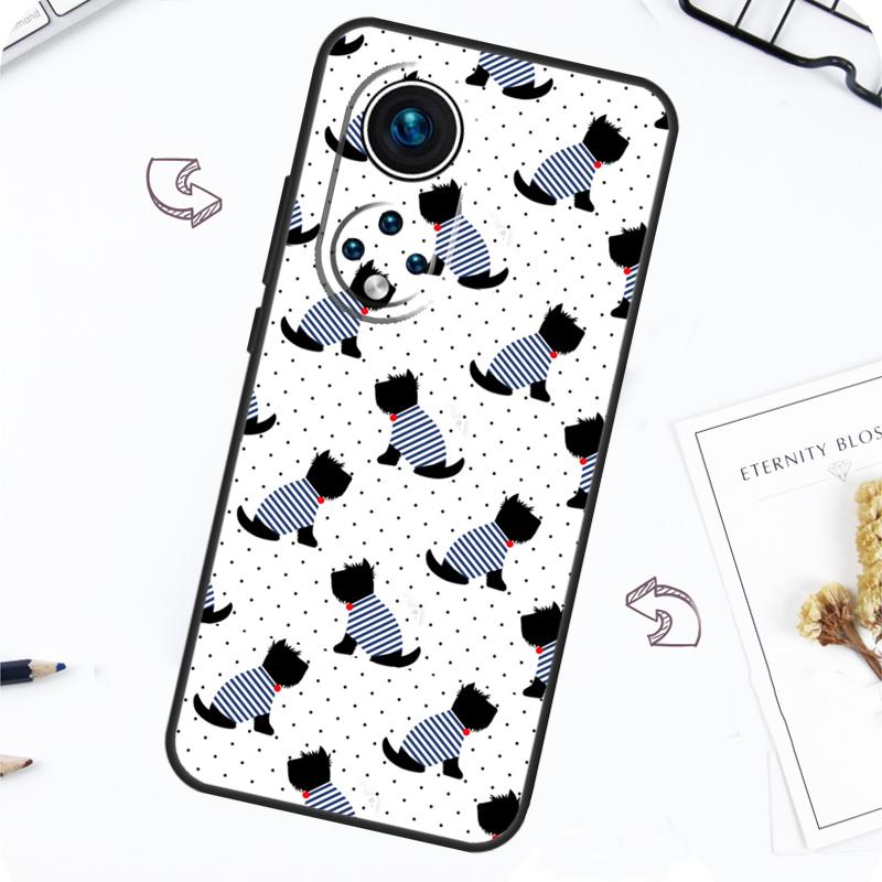 Scottish Terrier Pattern Case For Honor Magic 7 5 6 Pro Honor 200 Pro X9b X9a X8b X8a X8 X9 X9c 50 70 90 Lite Cover