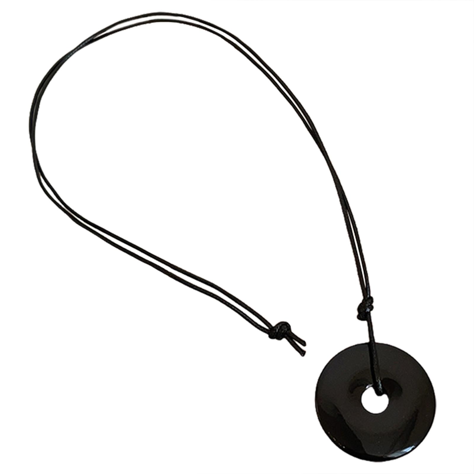 

Модное ожерелье-подвеска с пряжкой из авантюрина, аксессуар с кожаным шнурком регулируемой длины для повседневного использования мужчинами и женщинами 2