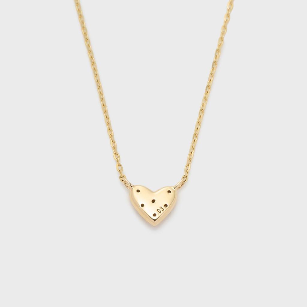 Tiny Motif K10 Diamond Heart Necklace [Noges] (0.03ct) 3024311602200999