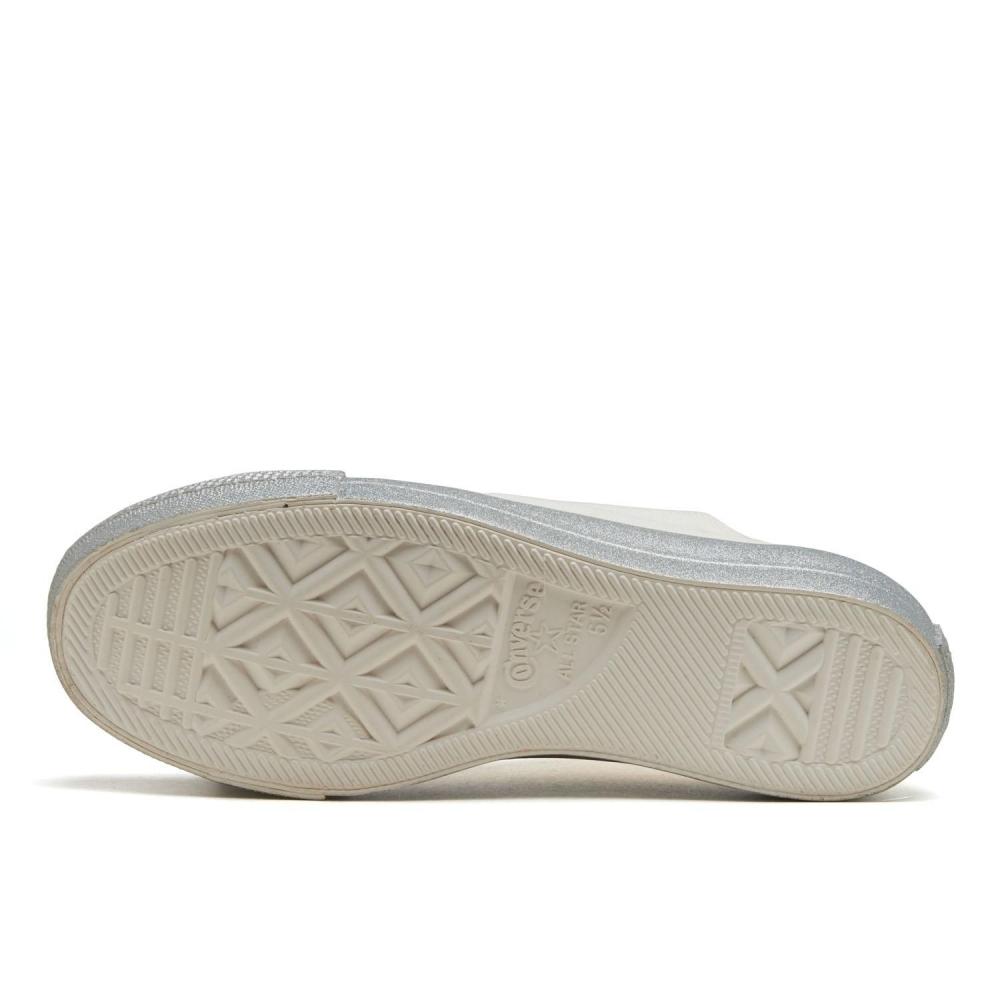 Converse All Star Plts Glitter Bottom Ox 31314220 White Silver