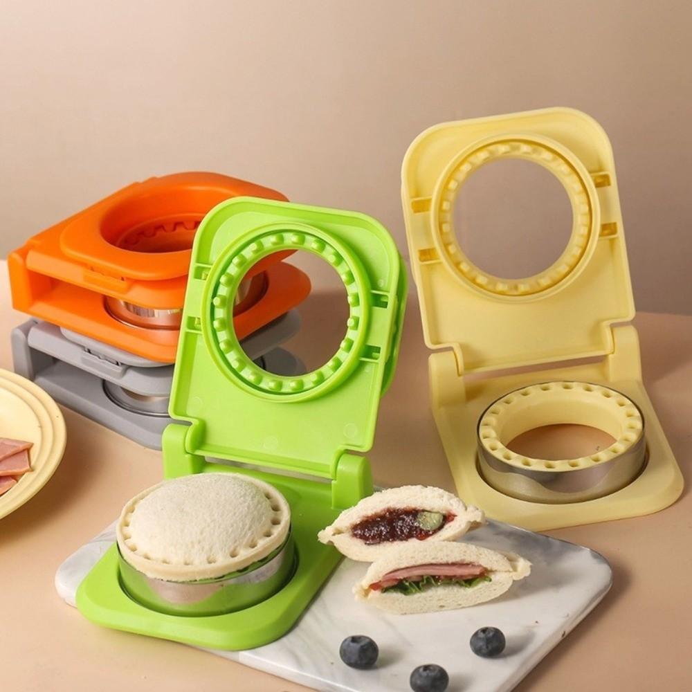 Spring Press Toast Bread Mold Sealer Flip Sandwich Cutting Tool New Cookie Cutter  Kitchen Baking