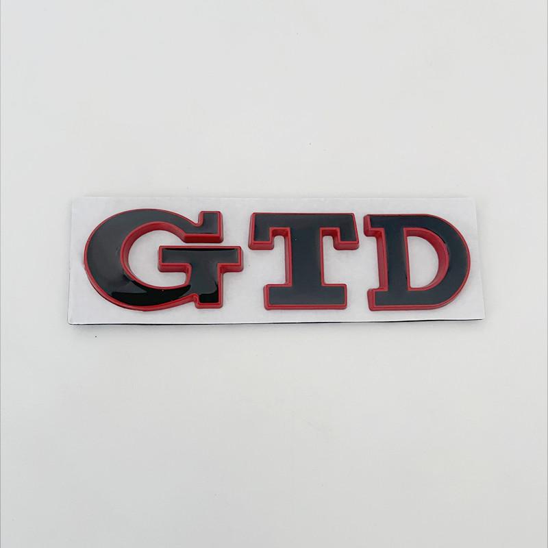 1Pc 3D Metal Letters Car Rear Trunk Badge GTD Logo Emblem For Volkswagen VW Golf 7 6 5 4 GTD Sticker MK2 MK4 MK5 MK6 MK7 Accessories