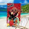 1pc Bing Bunny1 Beach Towel with Custom Name, Beach/Swimming/Bath/Picnic/Camping Towel, Suitable for Seaside Beaches