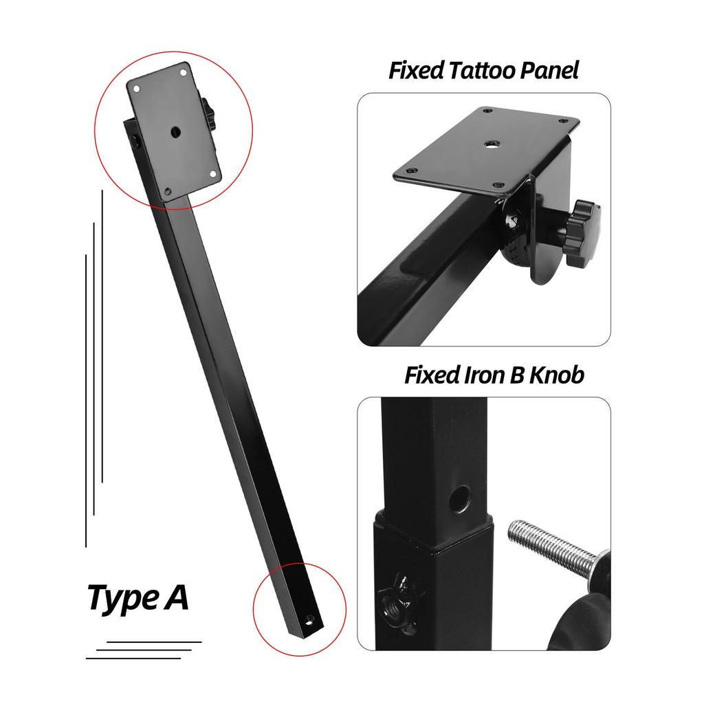 Tattoo Armlehne Stehen Stabile Basis Höhe Einstellen PU Panel Tattoo Arm Bein Rest Pad