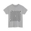 Black White Spiral Optical Illusion Tee | Hypnotic Geometric Shirt, Cool Shirt