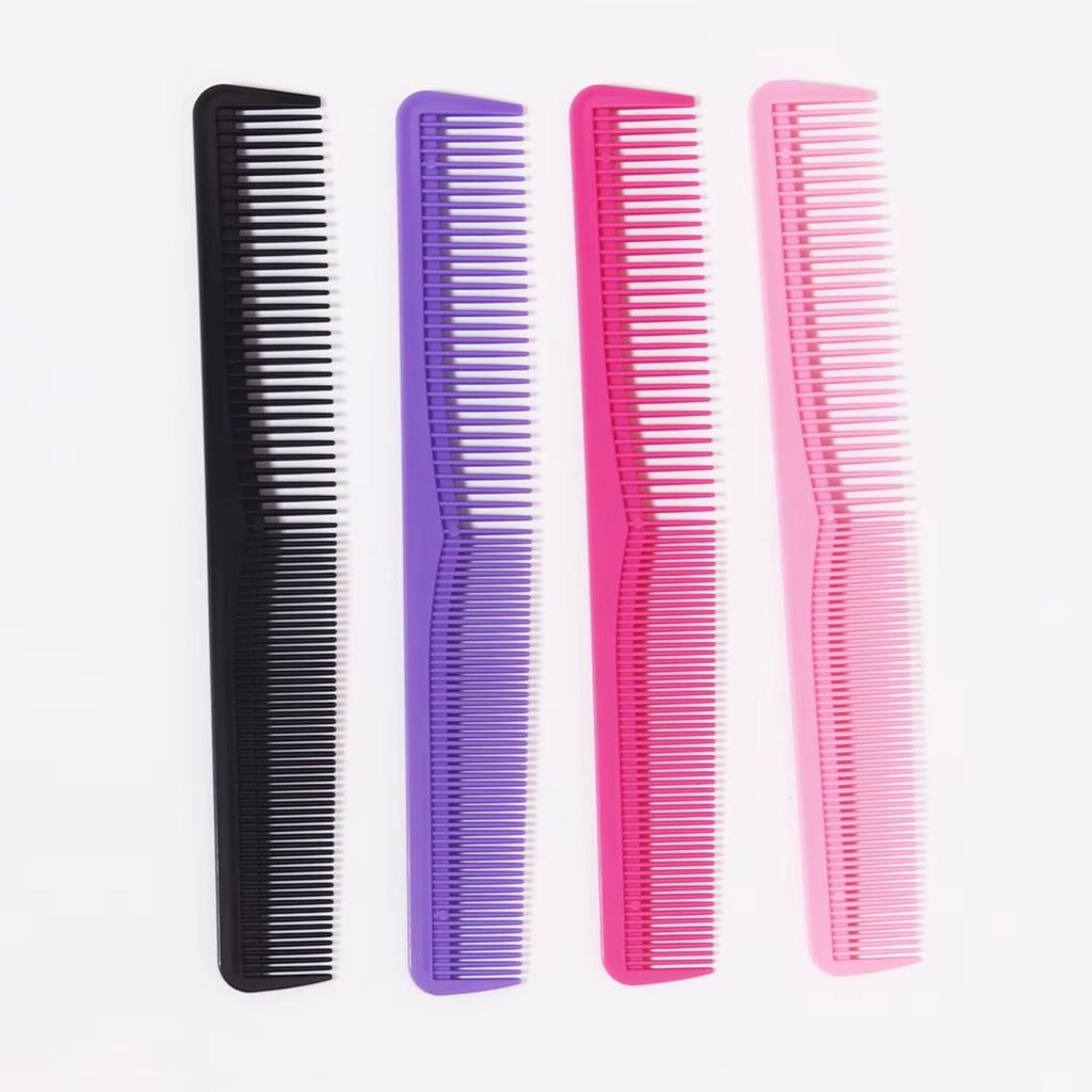 Fine plastic comb set, double headed styling comb, anti-static and heat-resistant, easy to carry, special for real hair wigs