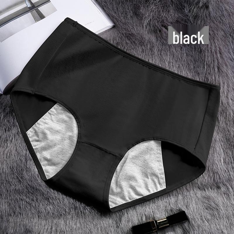 Women's Mid-Waist Pure Cotton Menstrual Underwear - Breathable, Anti-Leakage Briefs for Girls & Ladies