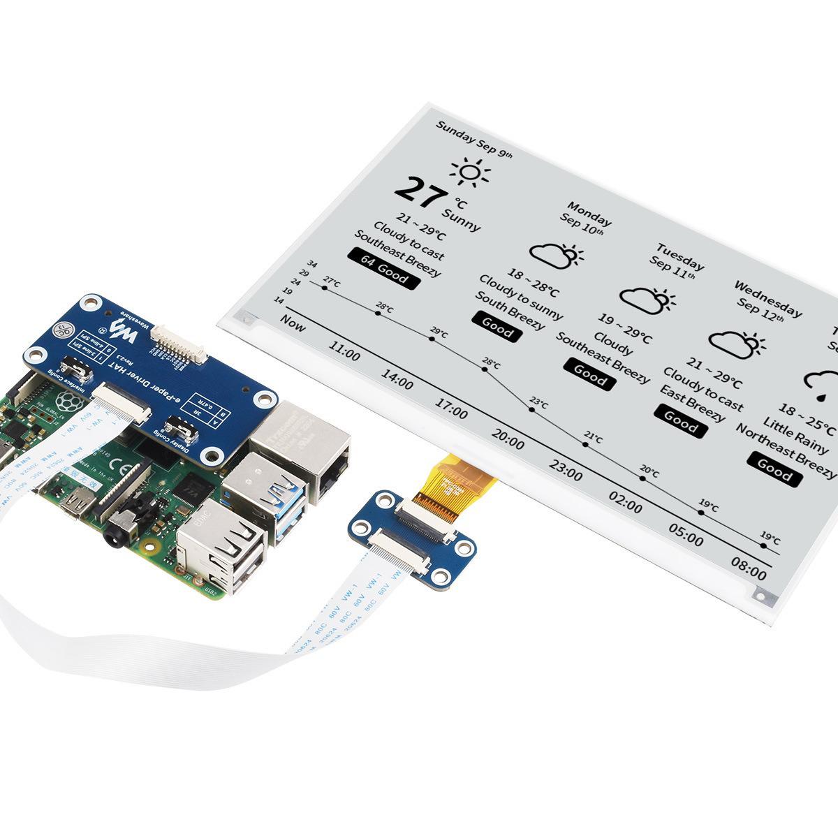 

7,5-дюймовий дисплей електронного паперу Raspberry Pi, роздільна здатність 800×480, чорно-білий