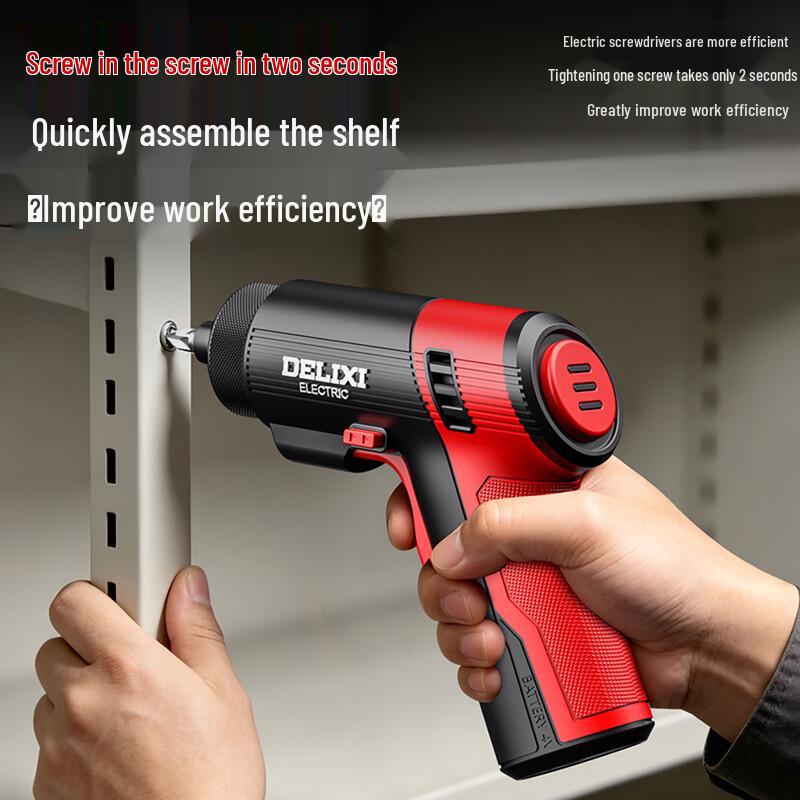 Delixi 4V Cordless Electric Screwdriver & Drill Set CN plug (adapter included)