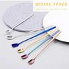Colorful Spoon Long Handle Spoons Flatware Coffee Drinking Tools Kitchen Gadget Stainless Steel Flatware Cutlery Mini Dessert
