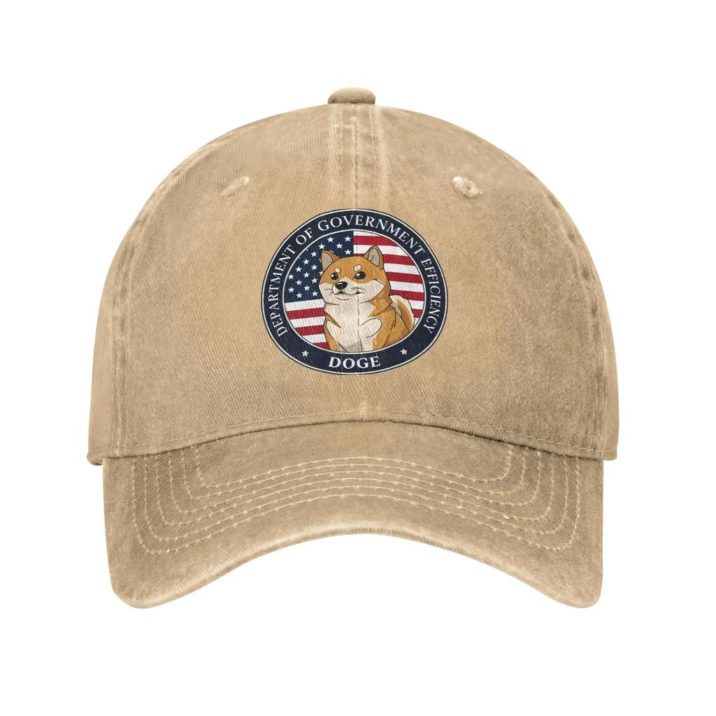doge DEPARTMENT OF GOVERNMENT EFFICIENCY Print Caps for Men Women Cotton  Trucker Hat Daily Wear Baseball Cap Adjustable