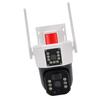 Solar Security Camera Wireless Outdoor WiFi System 3MP Double Lens Motion Detection 2 Way Talk