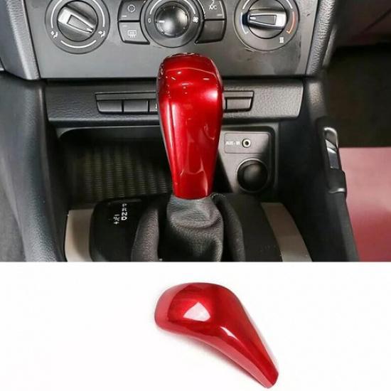 2010-15 For BMW X1 E84 Cover Trim Car Central Console Gear Shift Knob Bright Red