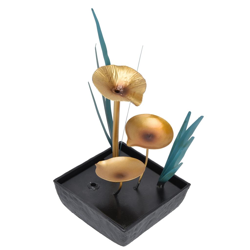 Tabletop Fountain LED Lights No Noise Compact Lightweight Classic Indoor Waterfall for Decorating