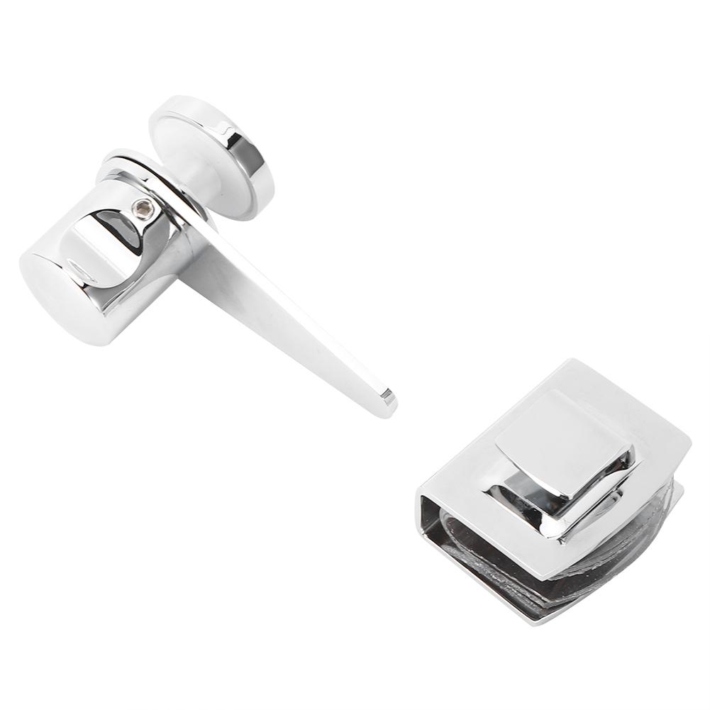 Household Bathroom Shower Room Glass Door Latch Bolts Lock Gate Hardware Accessory