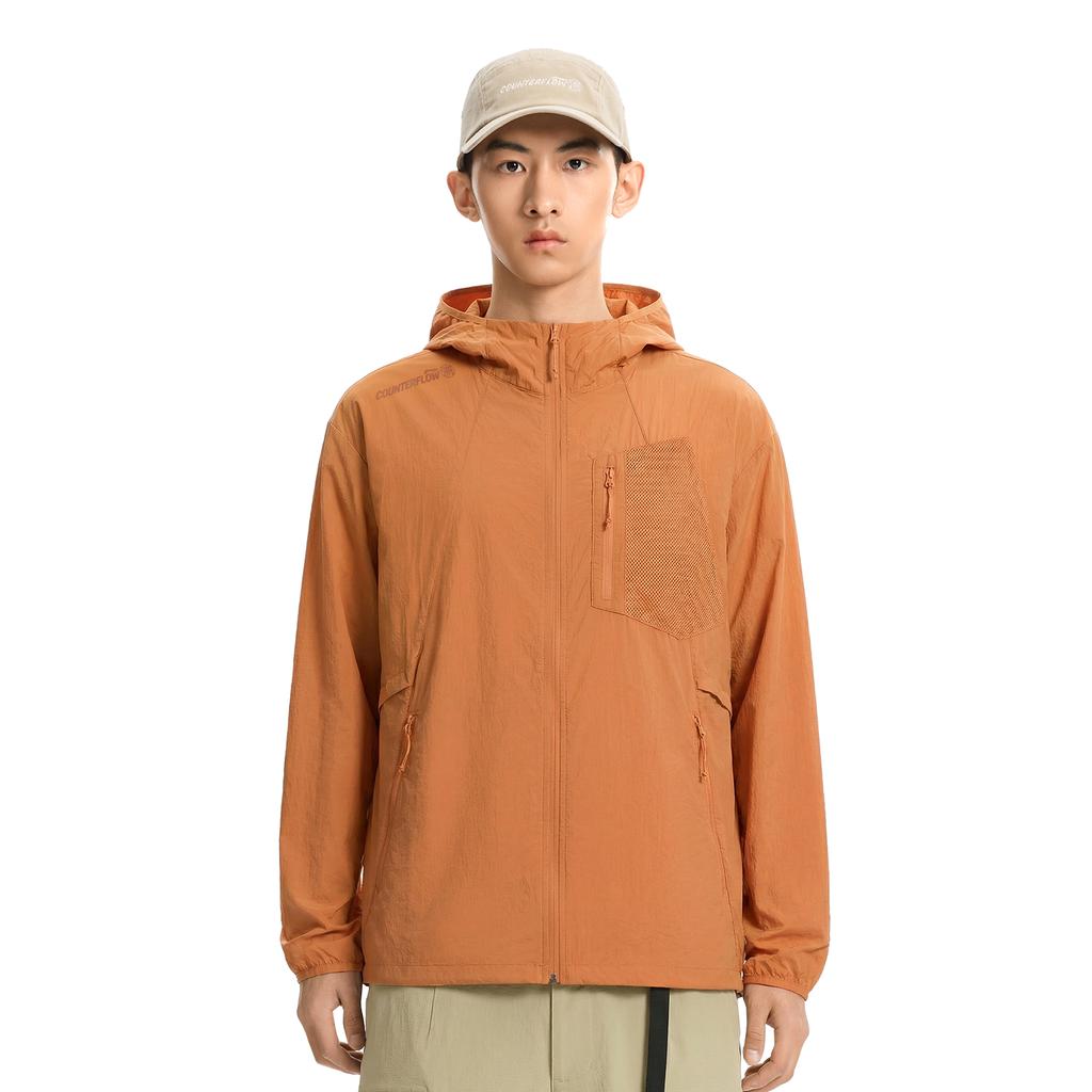 Li Ning Outdoor CF Water-Resistant Lightweight Cooling UPF 50+ Sun Protection Jacket Men jackets Amber-Brown AFDW207-1