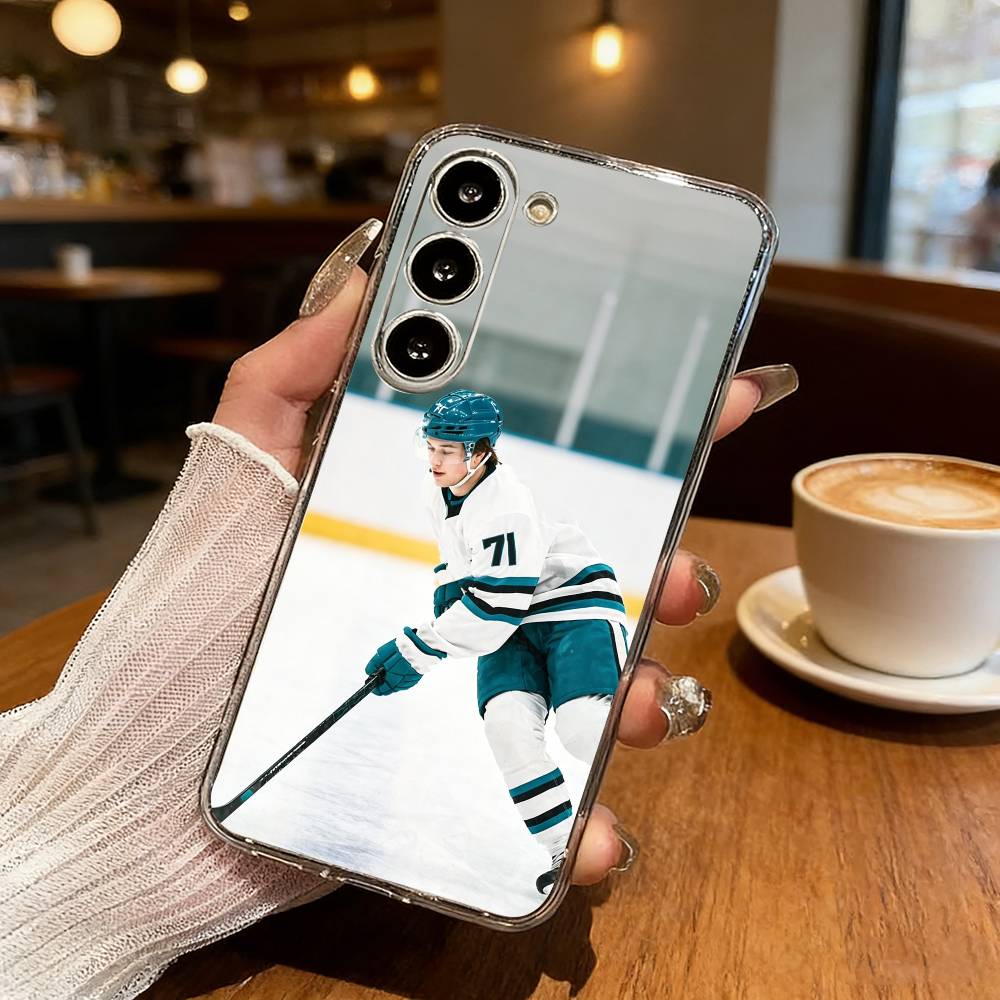 COOL M-Macklin Celebrini Phone Case For Samsung Galaxy S24 S25 S23 S22 S21 Plus S24 S25 Transparent Cover Case