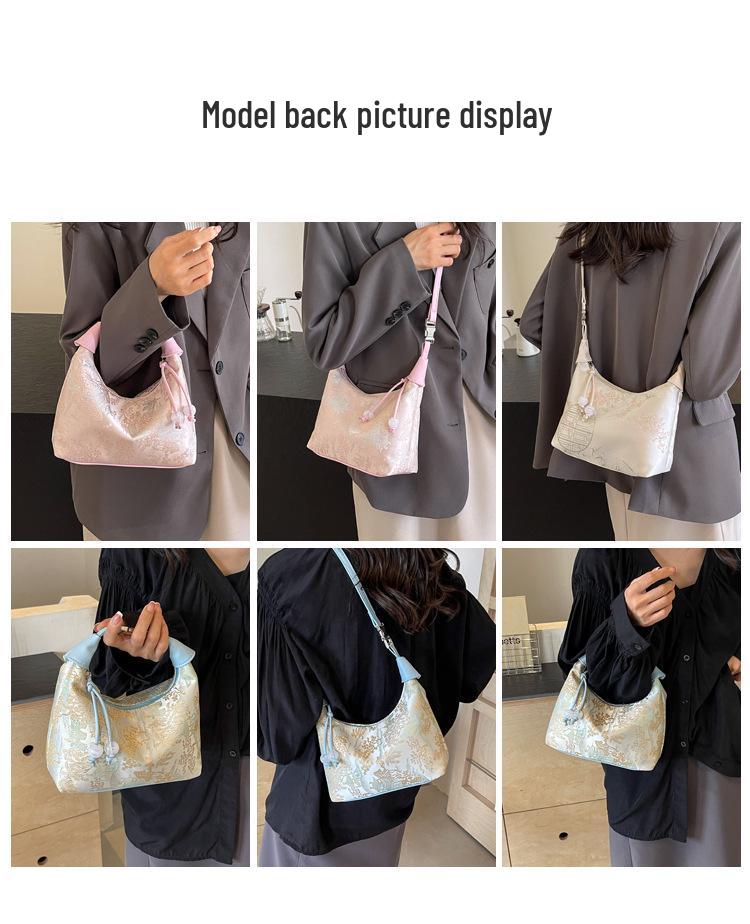 2025 Women's High-End Chinese Style Embroidered Crossbody Dumpling Bag