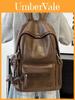 Vintage Koreanischer Stil Lässiger Rucksack Für Studenten Und Reisen Aus PU-Material