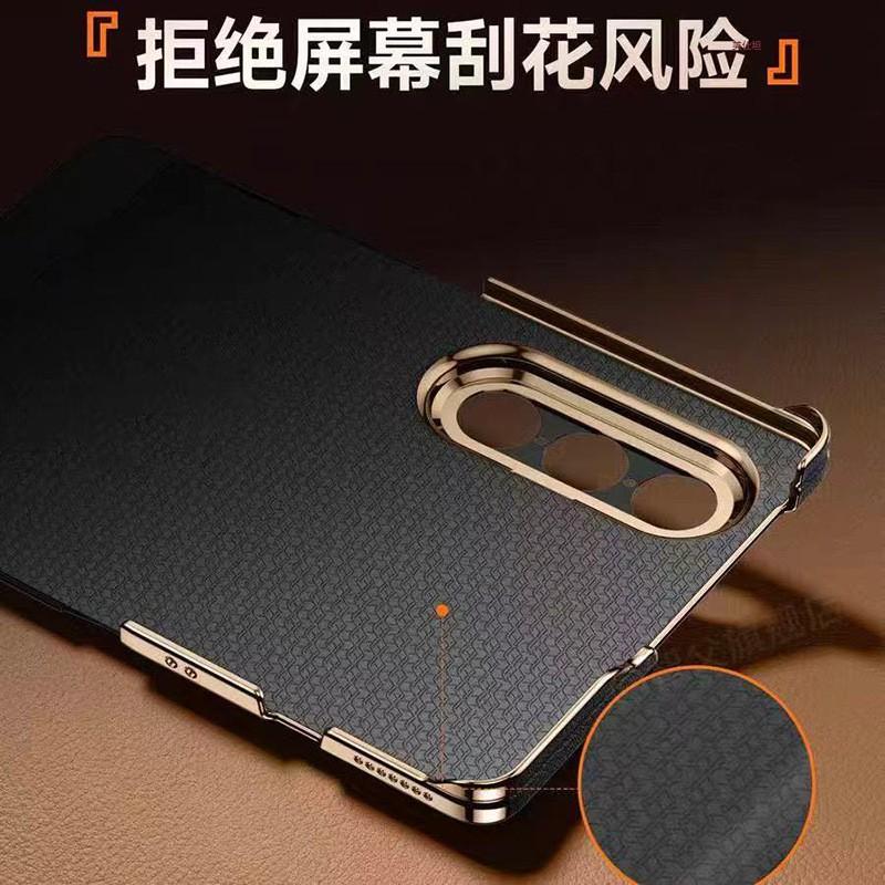 Puraxmax XMax Premium Leather Case With Smart Window Wrist Strap Kickstand Electroplated PC Men