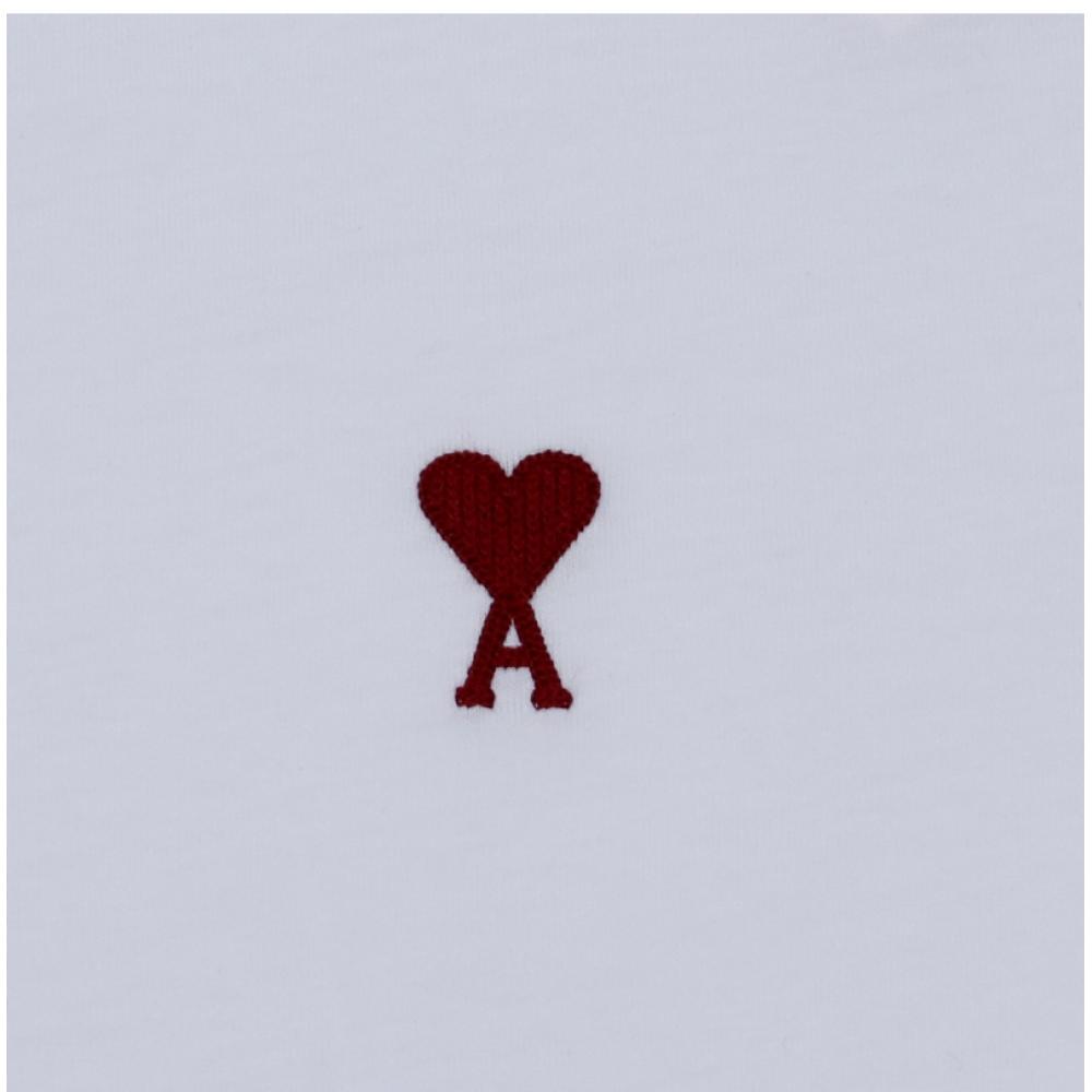 Ami T-shirt Unisexe Manches Longues Petit Logo Cœur bfuTs235
